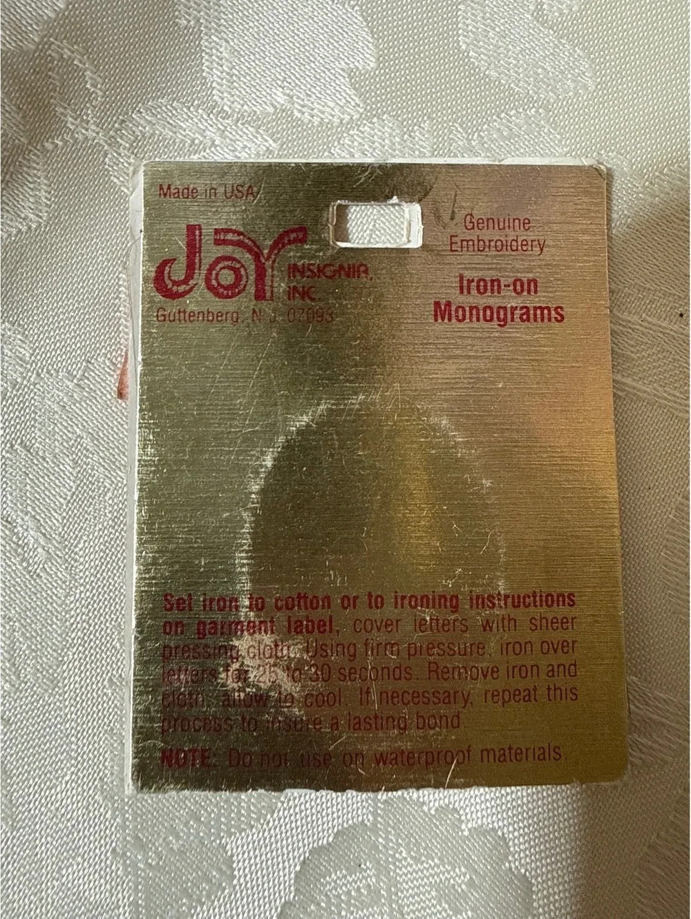 Vintage Joy Iron-On Monogram Letter P Patches Red Embroidery 3/8” NOS